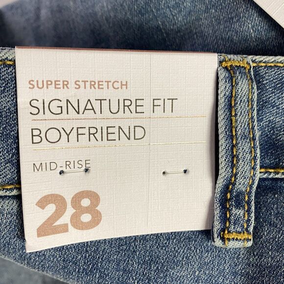 New Lane Bryant Signature Fit Boyfriend Jogger Zip Hem Jeans Women's Size 28 - Picture 5 of 11